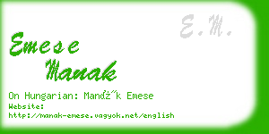 emese manak business card